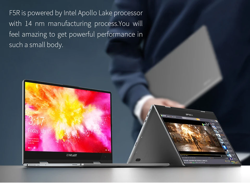 Ноутбук Teclast 11,6 дюймов Win 10 8 Гб DDR4 128 Гб SSD Intel Gemini Lake N3450 360 градусов шарнир сенсорный экран ноутбука