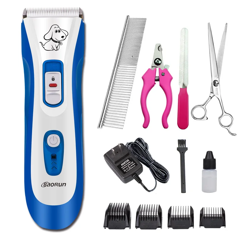 Waterproof Professional electric pet dog cat clippers hair polisher dog trimmer pet grooming hair cutter machine Rechargeable
