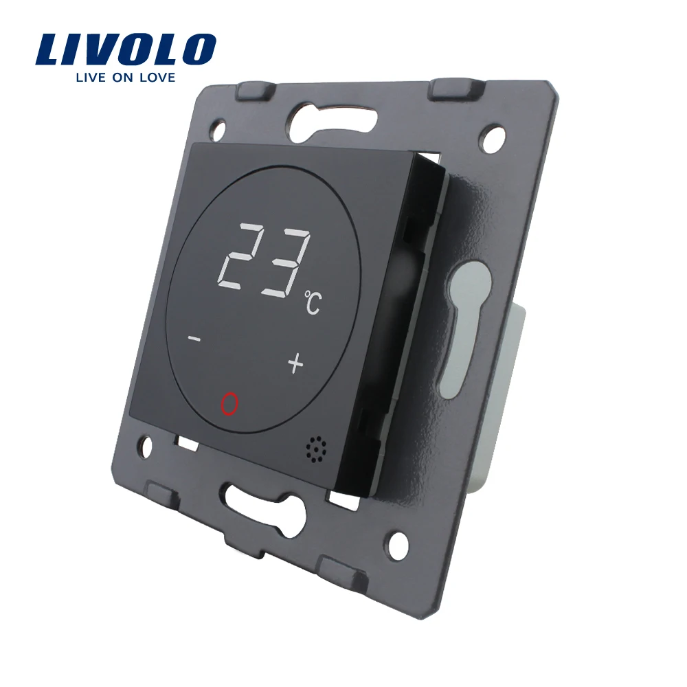 Цена Термостат Livolo стандарт ЕС контроль температуры (без стеклянной панели), нагревательное устройство, AC 110 250 V, C7 01TM 11