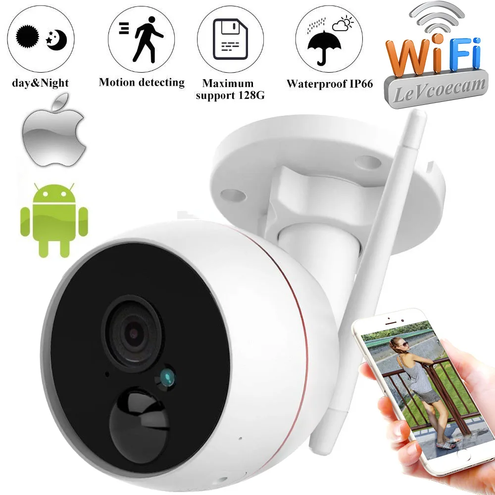 

Outdoor Camera Wifi IP Camera Outdoor Bullet Security Camera Two Way Audio Surveillance 1080P HD 2.0MPCamera Micro SD Card