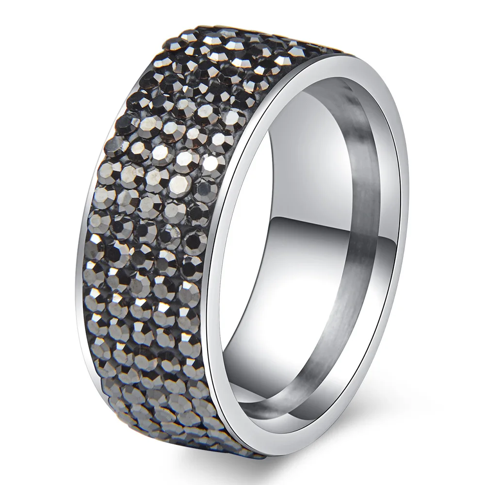 Stainless Steel Ring Chanfar Crystal Multicolor Women Elegant Finger Wedding Engagement Ring For Women Jewelry,stainless steel ring,finger ring,wedding rings,wedding ring