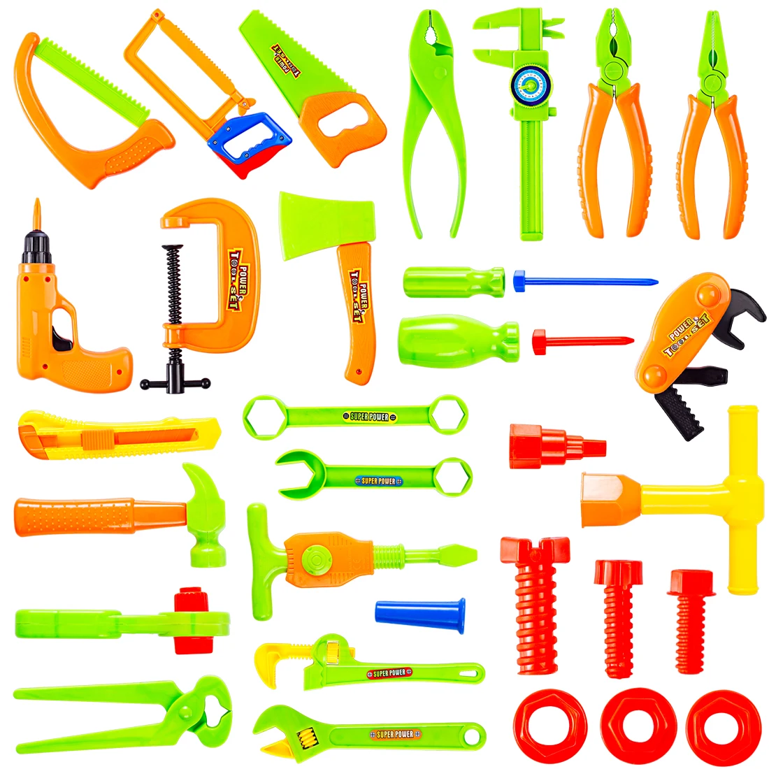 34Pcs/set Educational Children Carpentry Repair Tools Toy Pretend Play