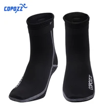 Copozz 3mm neoprene mergulho meias botas sapatos de água anti deslizamento praia quente wetsuit snorkel surf nadar meias para homens