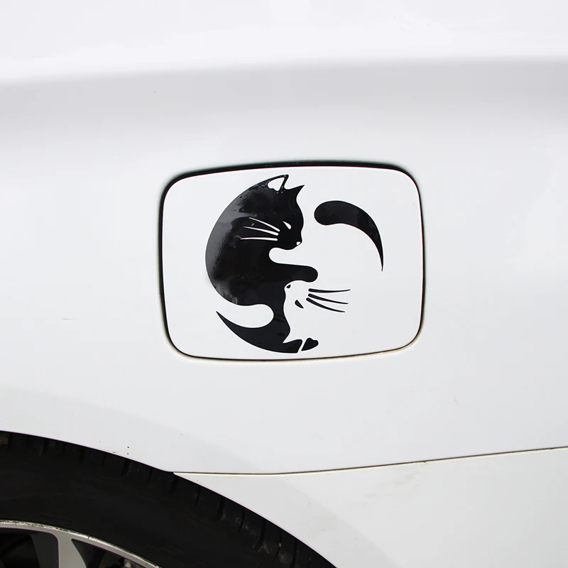 

Lovely Cat Car Sticker Funny Decorative Decal vinyl stickers for cars styling Cute automobiles Sticker Pets Black White cat