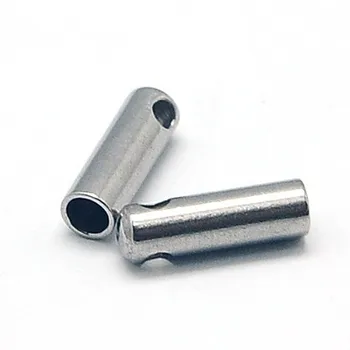 

500pcs 7x2mm 304 Stainless Steel Cord Ends Metal Jewelry Findings Wholesale, Tube, Hole: 1mm