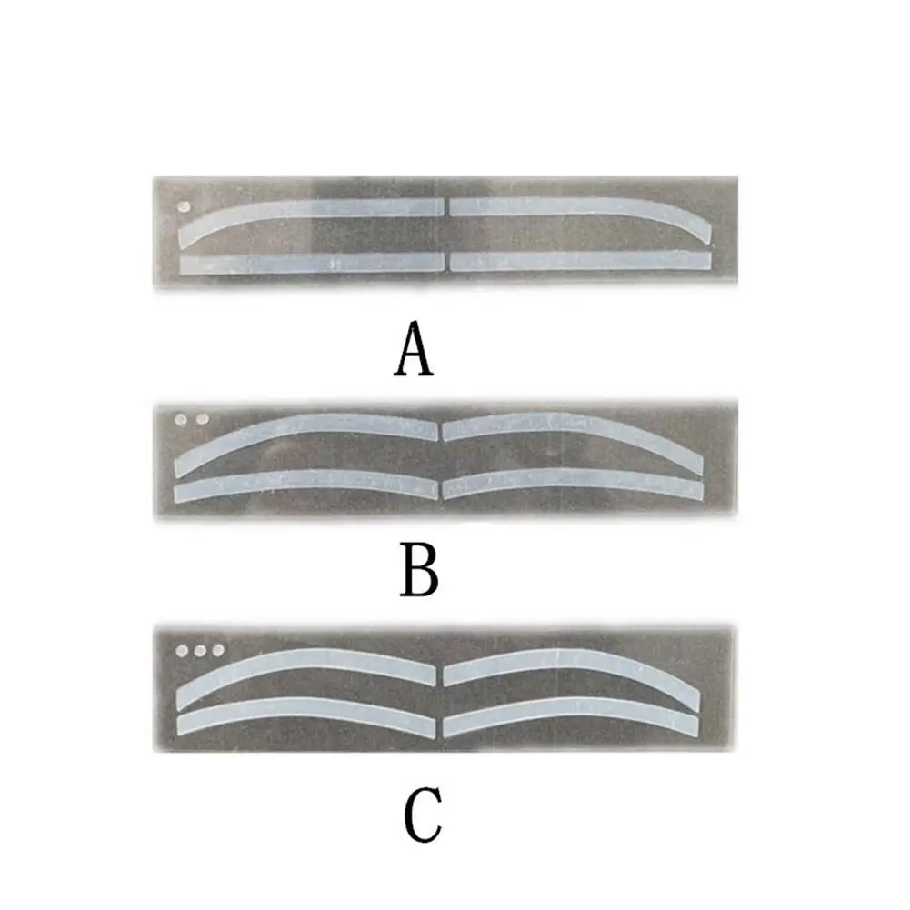 

6Pairs Disposable Eyebrow Tattoo Shaping Sticker Auxiliary Templates Brow Stencil