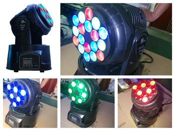 

4pcs/lot, LED Moving head Beam Light 18x3W RGBW Mini LED Beam Light DMX Lights stage ktv sound dmx dj bar party disco lighting