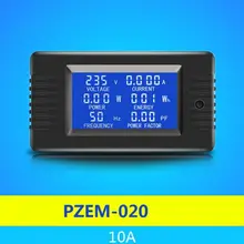 Peacefair PZEM-020 однофазный 6 в 1 Цифровой вольтметр переменного тока Амперметр мощность энергии коэффициент мощности частотомер высокая точность