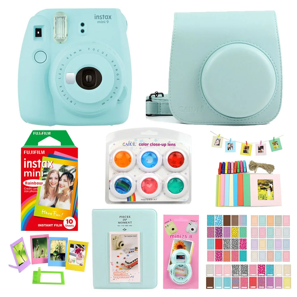 Fujifilm Instax Mini 9 камера моментальной печати с пленкой фото бумага камера защитный чехол сумка аксессуары комплект
