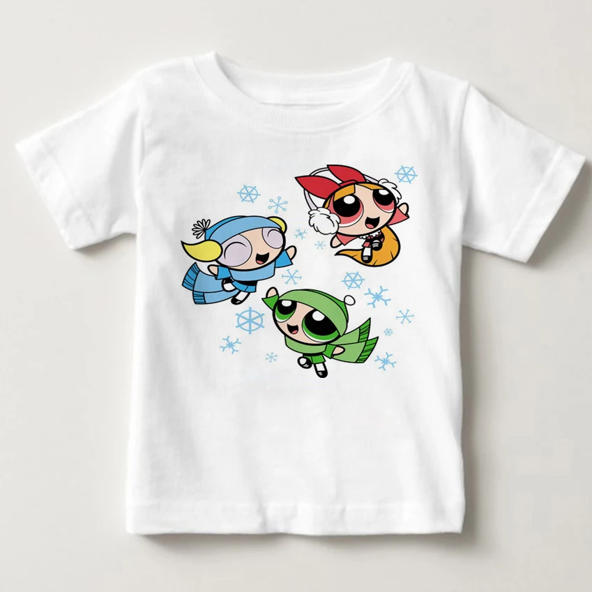 

Hot sale The Powerpuff Girls Boys Girls T Shirt Pure Cotton Short Sleeve Round Neck Tshirt Children Clothes 2018 New T-shirt MJ