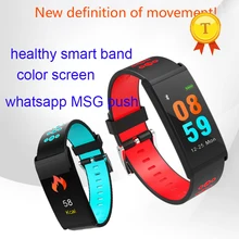 0,96 дюймовый цветной экран кровяное давление красивый умный Браслет фитнес-трекер пульсометр водонепроницаемый смарт-браслет для iphone 8