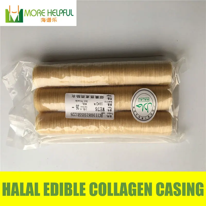 Best cooking tools Seller 42meters 2pcs per Lot 32mm Edible halal Collagen sausage casing kitchen tools meat tools sausage maker