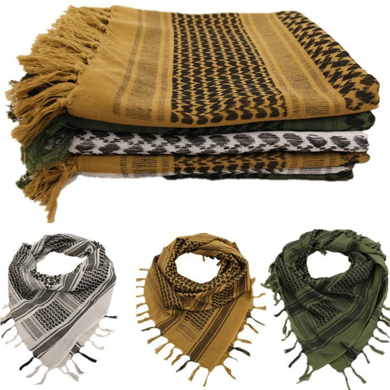 

Military Tactical Keffiyeh Shemagh Desert Arab Scarf Army Shawl Neck Cover Head Wrap Hiking Airsoft Hunting Accessories for sale