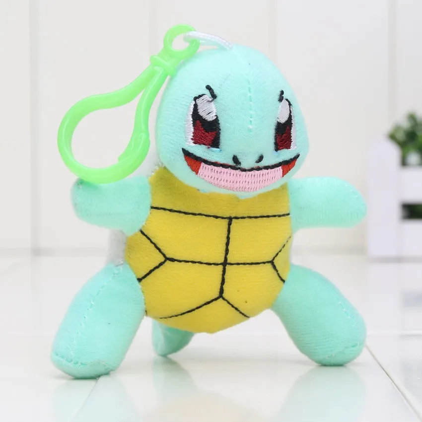 9-12 см Pocket Mew Piplup Bulbasaur Eevee Squirtle плюшевая игрушка чучела подвеска плюшевая кукла брелок с крючком