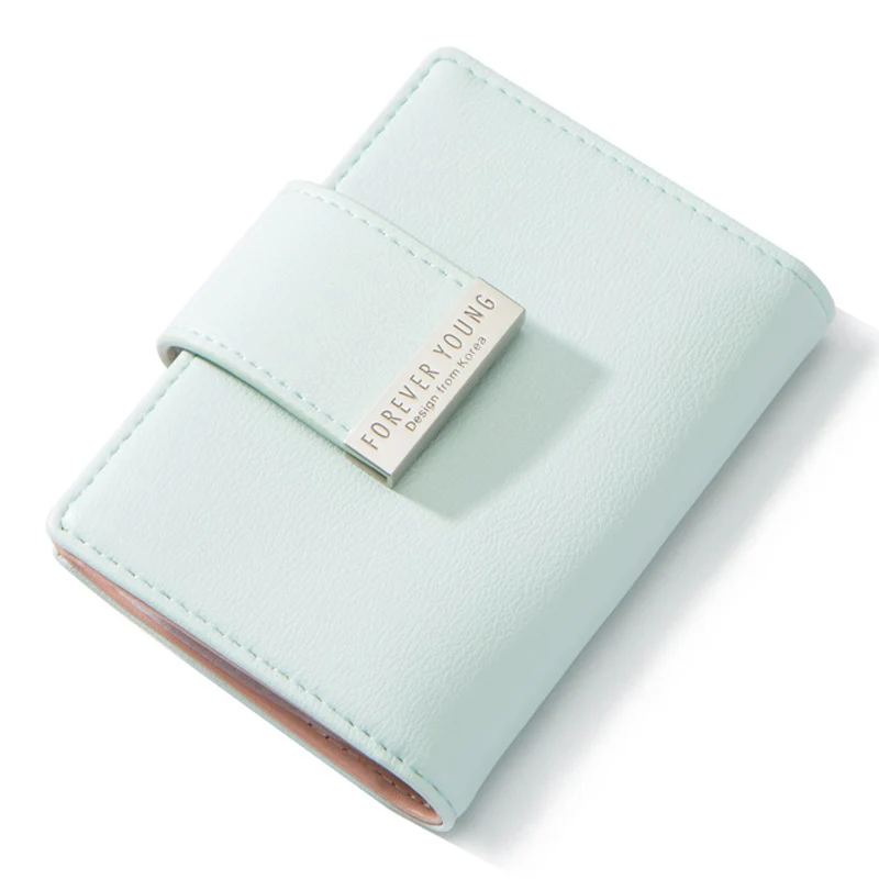 WEICHEN 20 Slots Women Card Holders Brand Designer Ladies Credit Card Wallet Female Fashion Leather Business Card Cover Case NEW - Цвет: Lt Green