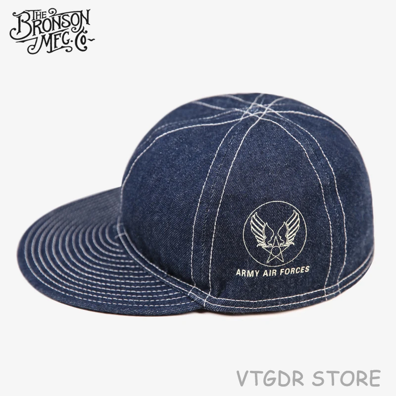 Bronson HBT USAAF Type A-3 Mechanics Cap US Army Denim Work Cap WW2 Military Hat