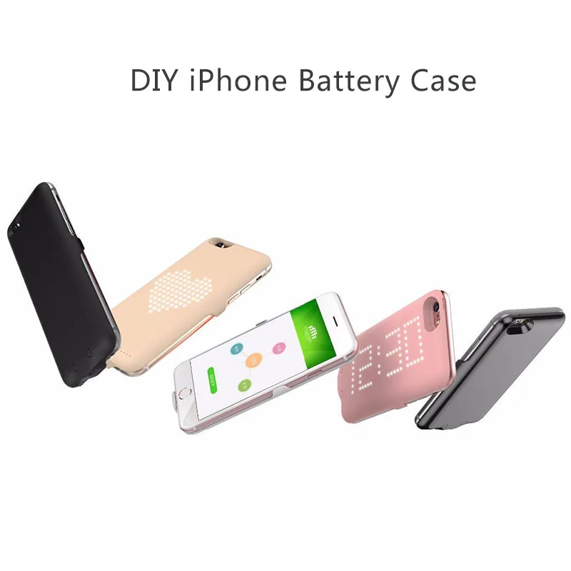 

UVR Battery Charger Case For iphone 6/6s/7/8plus 4000mAh LED portable Power bank backup external battery Cover For iphone 5.5'