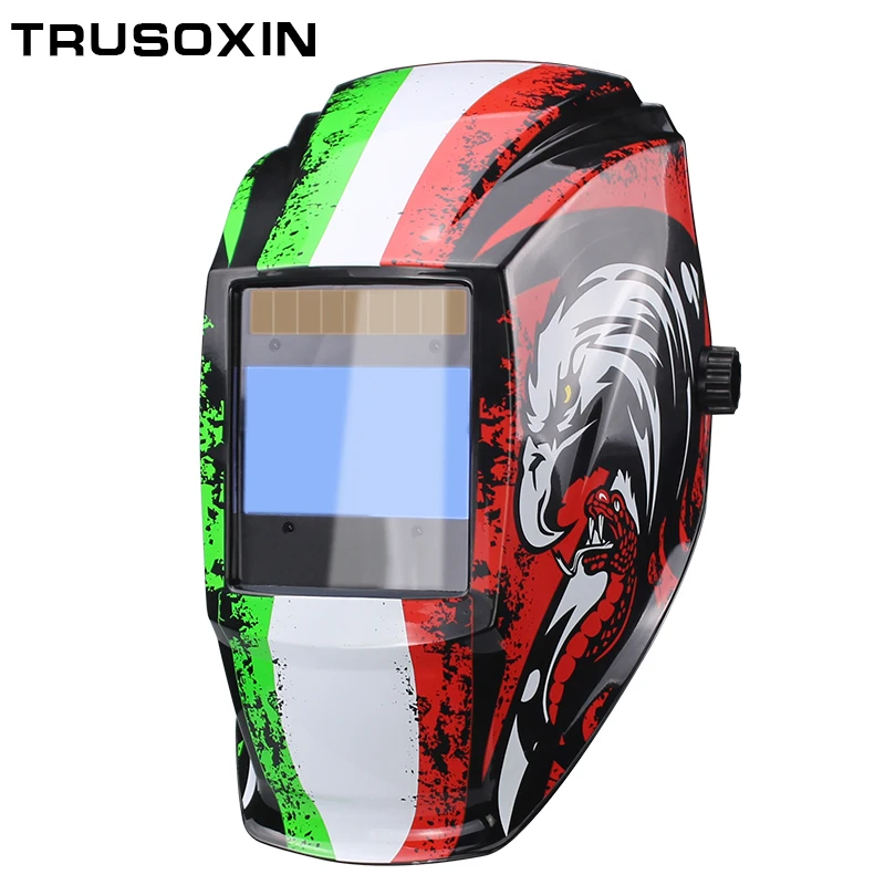 Rechangeable Battery 4 Arc Sensor Big View Solar Auto Darkening/Shading Grinding/Polish True Color Welding Helmet/Welder Goggles