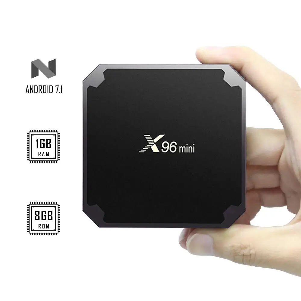 ТВ-приставка X96mini WiFi android 7 1 4K 2GB 16GB Amlogic 1GB 8GB S905W четырехъядерный Wi-Fi Медиаплеер smart