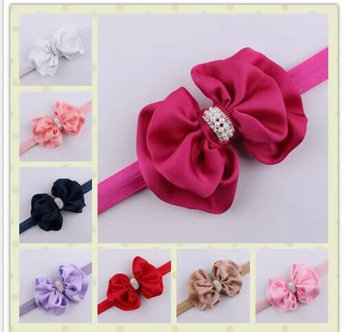 

MengNa Double Chiffon Bow Headband Bowknot With pearl Center Headbands Hair bands Hair Ties Girls Hair Accessories 36pc/lot