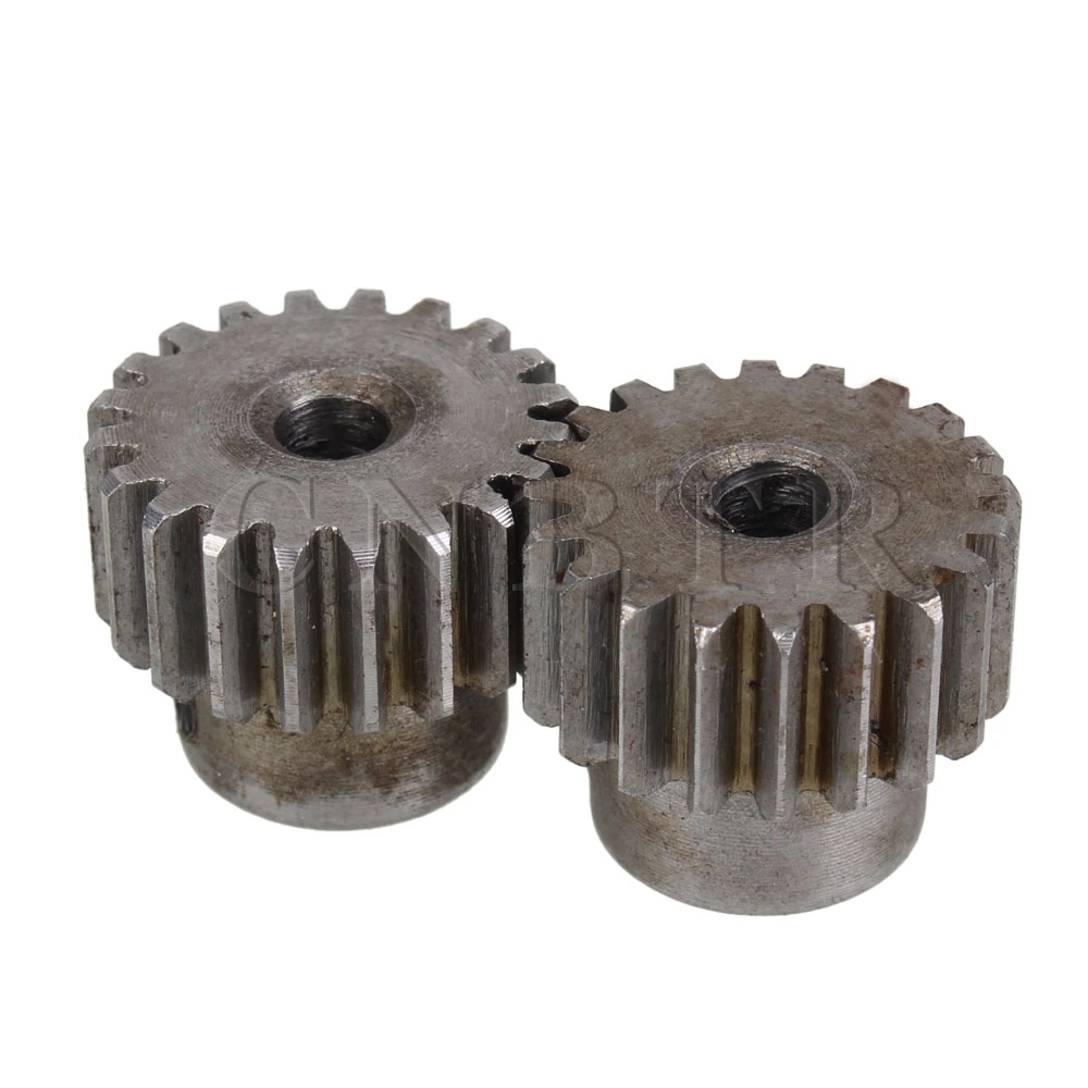

CNBTR Module 1 20 Teeth 5mm Hole Diameter Motor Metal Steel Gear Wheel For Motor Hardware Pack Of 2
