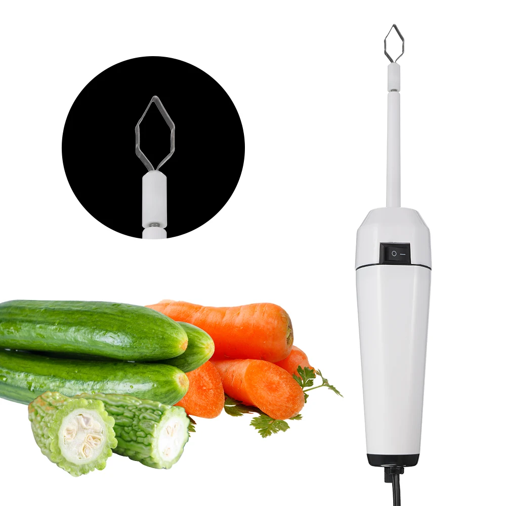 

Household Handheld Electric Vegetable Fruit Corer Stirrer speed control plastic electric vegetable corer Gadgets Tools #3