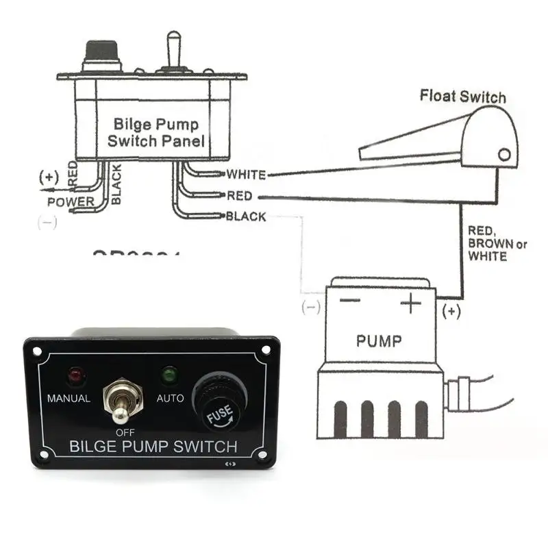 3 Way DC 12V Автомобильная панель переключателя плавленый морской Трюмный насос переключатель панель с светодиодный светильник-индикатор для автомобиля Грузовик Лодка Тумблер