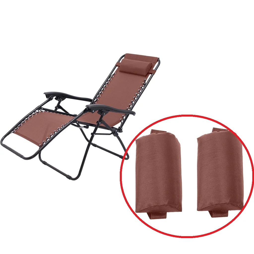 2pcs Headrest Replacement Pillow Head Cushion for Patio Folding Lounge Chairs