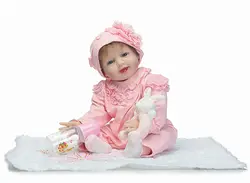 55 см силикона возрождается младенцев Куклы игрушка для Обувь для девочек Brinquedos детей подарок на день рождения подарок для новорожденных