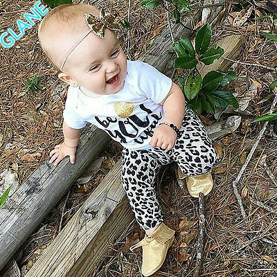 

2016 Toddler Kids Baby Girls Sommer Outfits Clothes T-shirt Tops Dress+Pants 2PCS Set Tracksuit For Baby Kids Girls Clothes