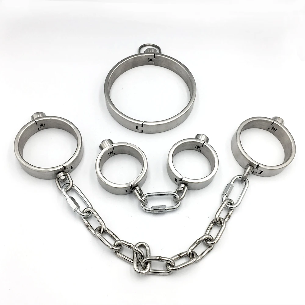 Black emper adult fun handcuffs,feet handcuffs, stainless steel press
