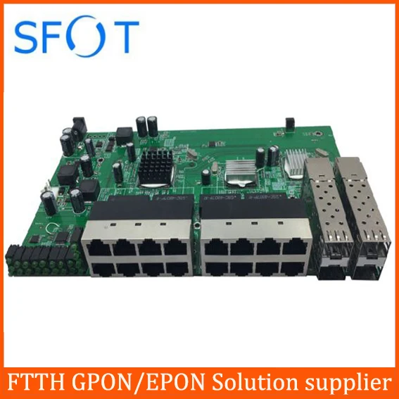 Плата обратного переключателя POE с 16 портами FE + 4 SFP|Оптоволоконное оборудование| |