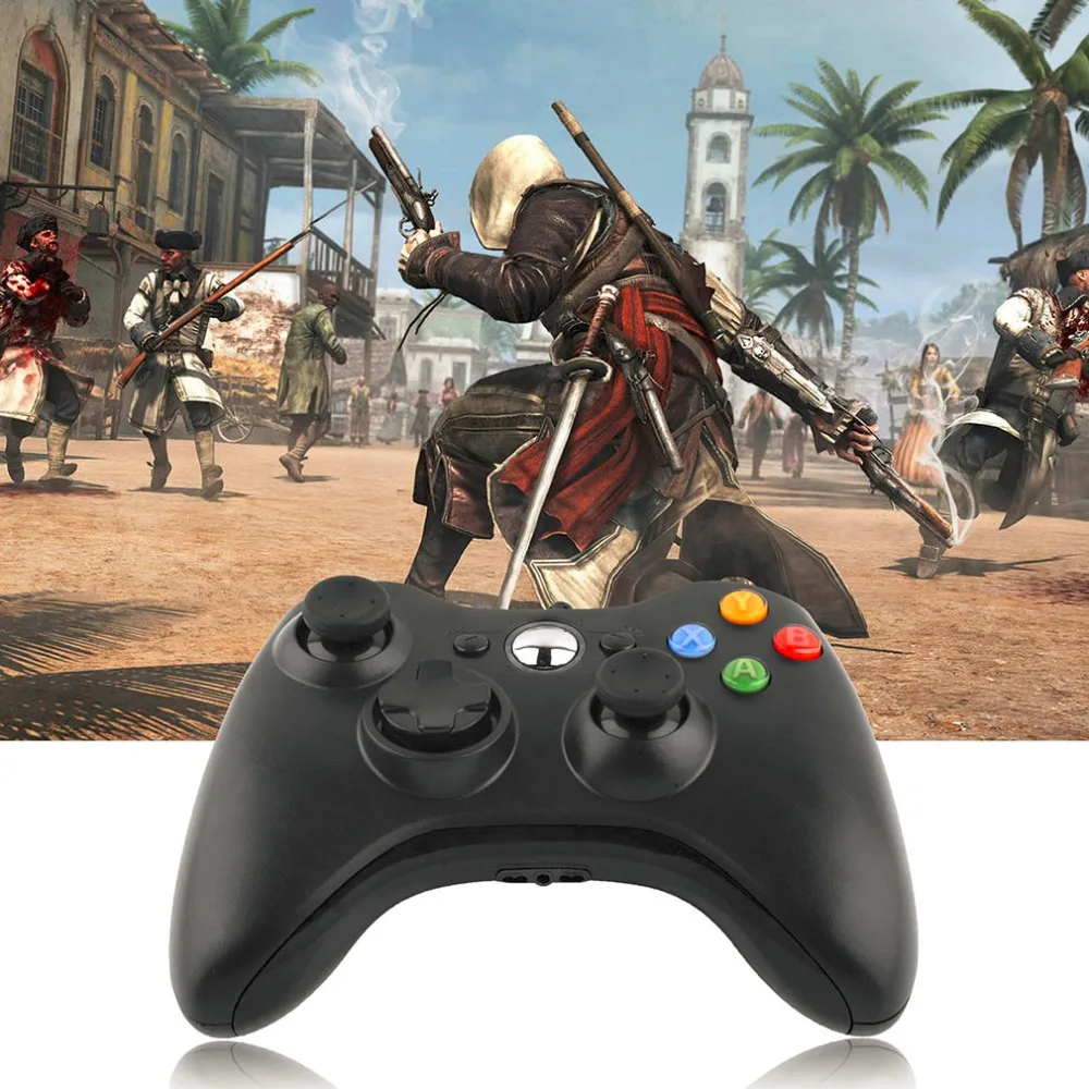 Gamepad USB Wired Joypad Controller For Microsoft for Xbox Slim 360 for PC for Windows7 Black Color Joystick Game Controller 1pcs for ps2 to for ps3 pc usb gamepad controller converter cord