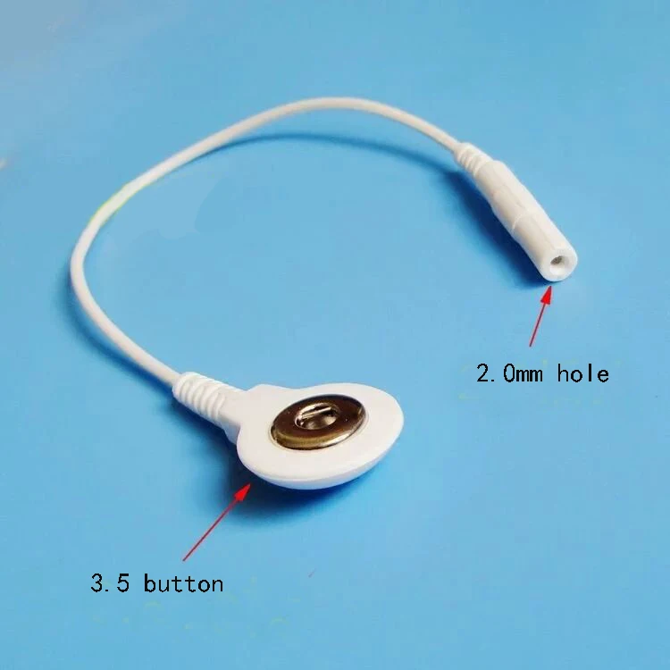 Многоцелевой 3,5 отверстие кнопки кабельной линии с 2,0 мм отверстие хвост кабель для массажа Перчатки кнопку типа преобразования линия 100