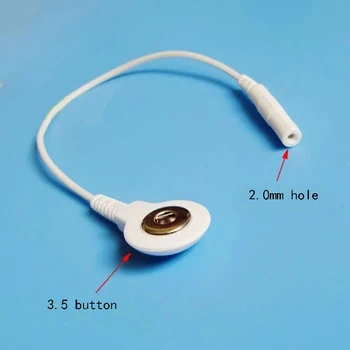 

Multipurpose 3.5 hole button cable line with 2.0mm hole tail cable for Massage gloves button-type conversion line 100pcs/lot