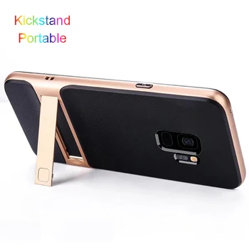 

Phone Back Cover for Samsung Galaxy S9/S9 Plus Cases 3D Stand Silicone TPU Hybrid 360 Coque SamsungS9 S9Plus GalaxyS9 Funda Capa