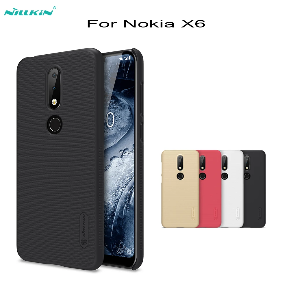 

For Nokia X6 case NILLKIN Super Frosted Shield hard back case For nokia X6 cover Retail package