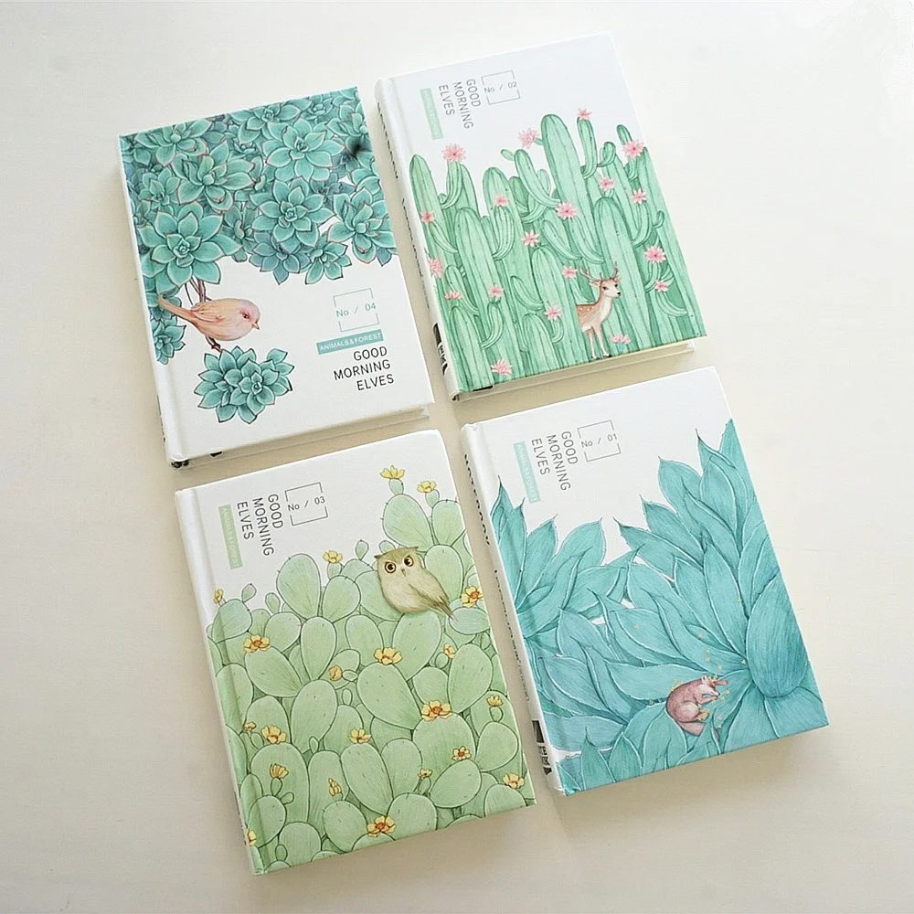 

"Green World" Hard Cover Diary Beautiful Notebook Journal Notepad Free Note Stationery Gift
