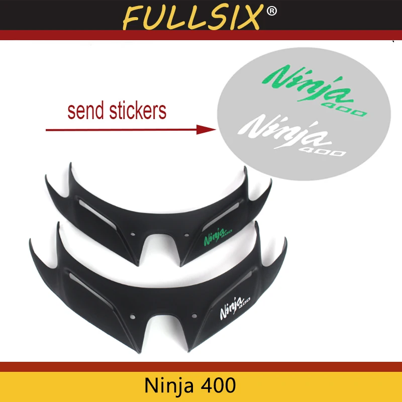 

FOR KAWASAKI Ninja 250 Ninja 400 2018-2019 Motorcycle Front Fairing Aerodynamic Winglets ABS Plastic Cover Protection Guards