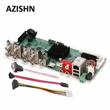 AZISHN HD H.264+/H.264 AHD DVR 8CH 4MP Security CCTV TVI CVI AHD XVI Analog IP Hybrid VGA HDMI CCTV Video Recorder Main Borad