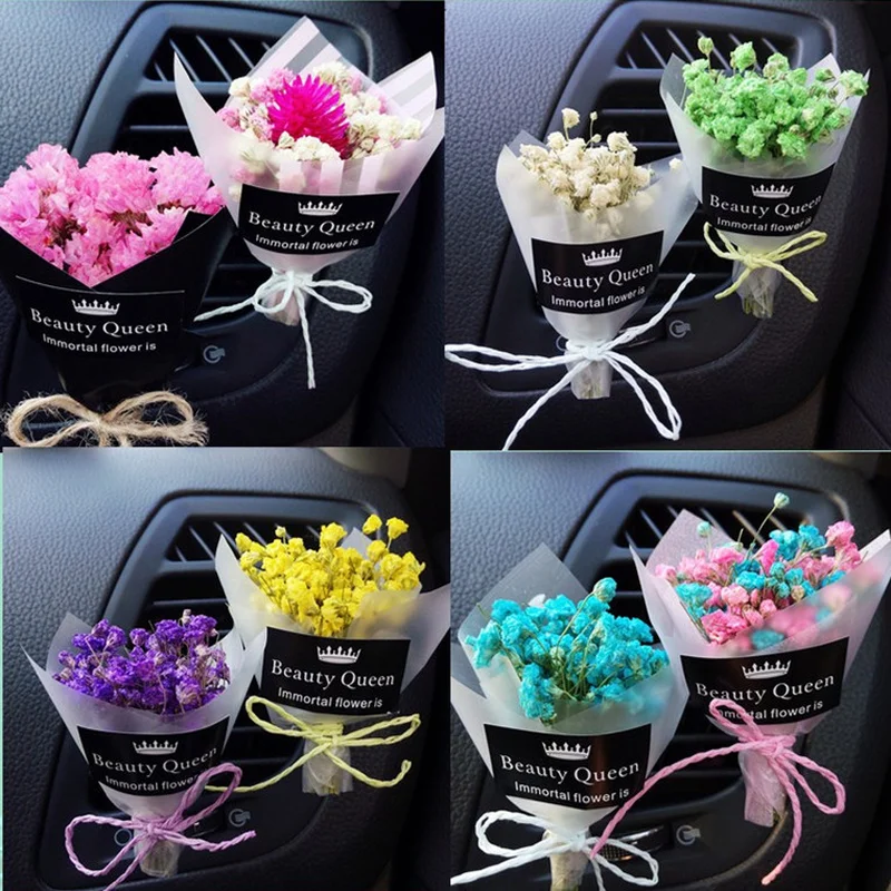 

Air Conditioning Outlet Perfume Interior Air Freshener Creative Eternal Flower Lovely Ornaments #LQ1174
