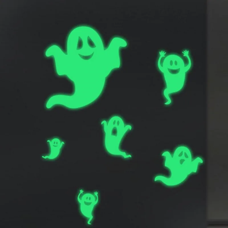Настенные стикеры s Ghost съемные Светящиеся наклейки светится в темноте дома
