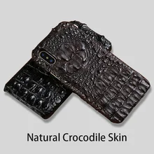 LANGSIDI натуральный крокодиловой кожи чехол для iPhone X XS XSMax XR 6 7 8 плюс все включено мягкий в виде ракушки защитный чехол
