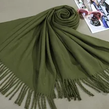 Распродажа Зимний армейский зеленый китайский женский кашемировый платок-шарф толстый теплый обертывание 018