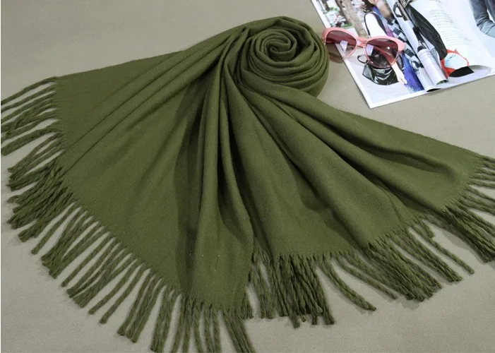 

Sale New Winter Army Green Chinese Women's Cashmere Shawl Scarf New Thick Warm Wrap 018
