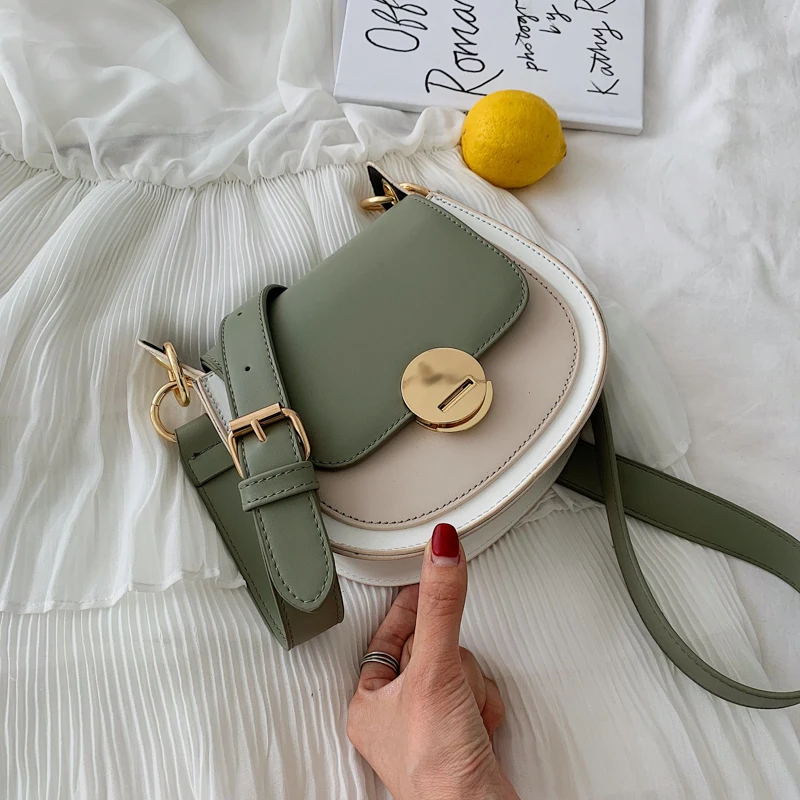 2019 PU leather Contrast color Leather Crossbody Bag For Women Travel Handbag Fashion Simple Shoulder Messenger Bag Ladies 2019 PU leather Contrast color Leather Crossbody Bag For Women Travel Handbag Fashion Simple Shoulder Messenger Bag Ladies