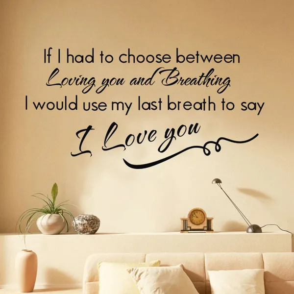 love wall decals quotes vinyl sentences stickers home decor small