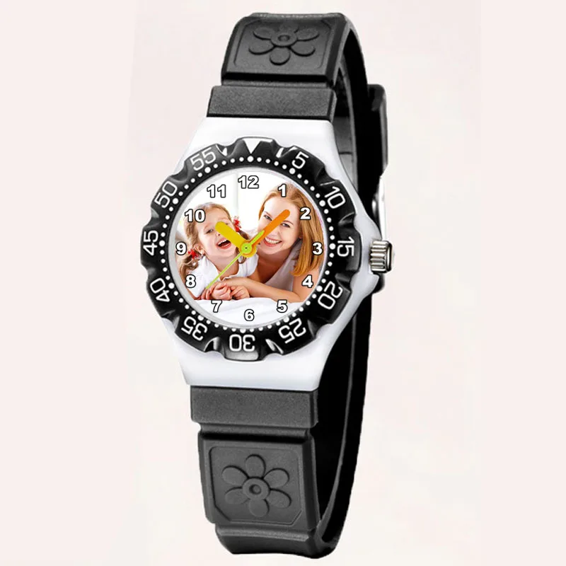 A3331 Прямая поставка детские резиновые часы персонализированные фото часы на заказ часы с изображением креативные наручные часы для ребенка подарок на день рождения