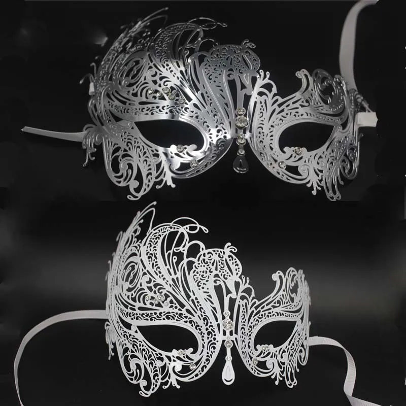 2016 masquerade silver mask Pure metals halloween party High quality