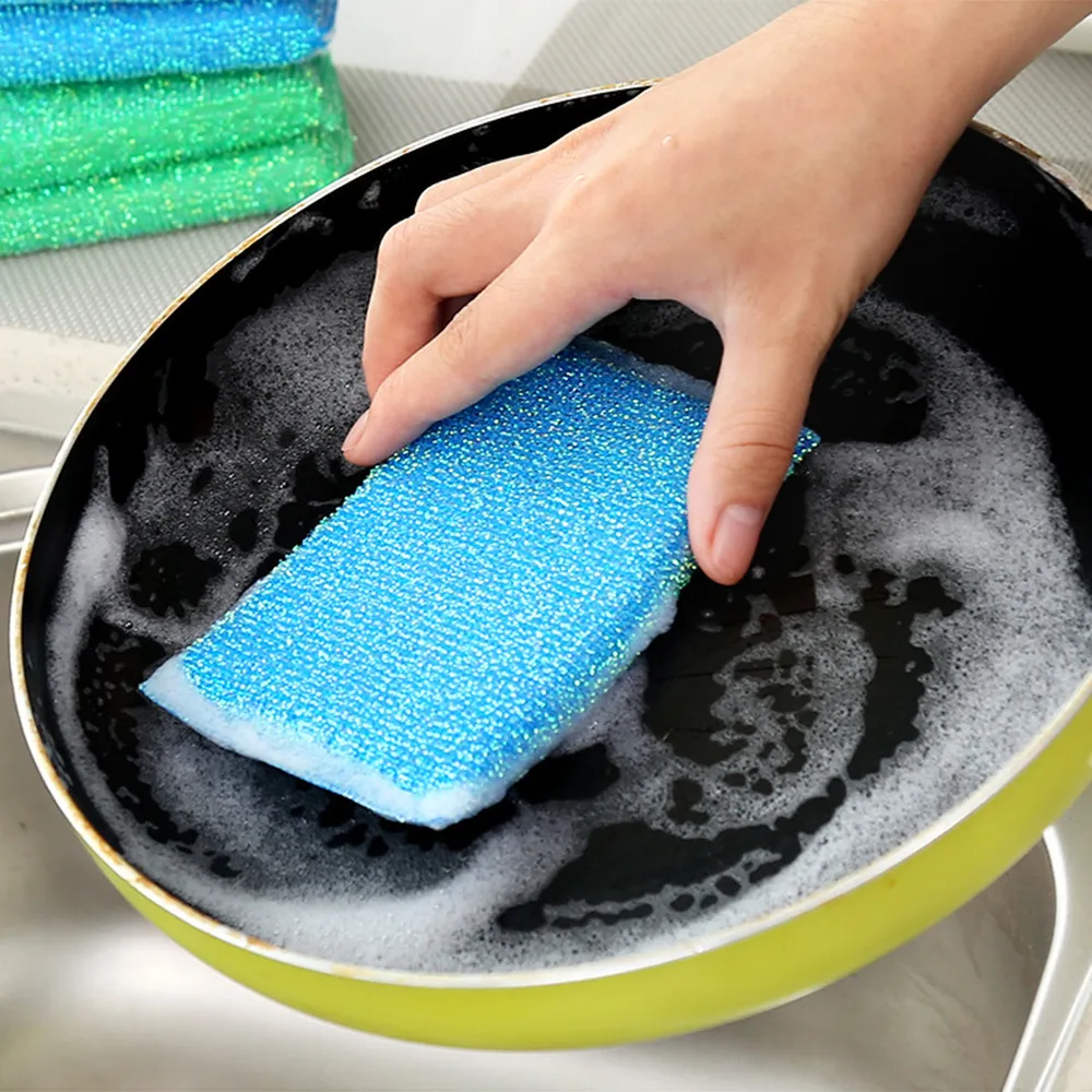

4Pcs Magic Cleaning Brushes Soft Silicone Dish Bowl Pot Pan Cleaning Sponges Scouring Pads Cleaning Tool Kitchen Accessories